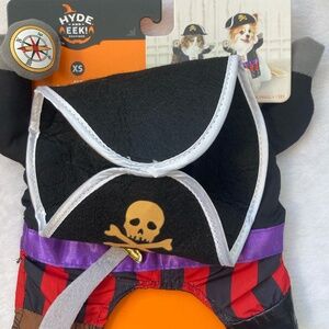 New, Pirate Dog Costume, 2 pieces, X Small (up to 10 lbs)